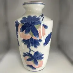19世紀頃 マヨリカ焼 大型アルバレッロ 35cm モスタルダ壺 青絵花文