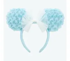 カチューシャ　ミニー　水色　フリル