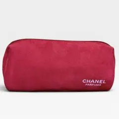 CHANEL PARFUMS シャネル パフューム 赤 スエード ポーチのサムネイル