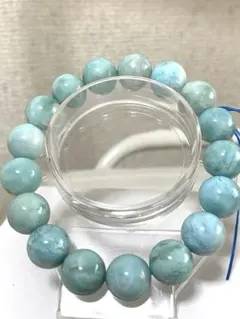 高品質】ラリマー ブレスレット 10mm 内径17cm ドミニカ産 ヒーリング