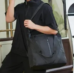 ☆ブラック☆トートバッグ☆大容量☆2way☆メンズ☆