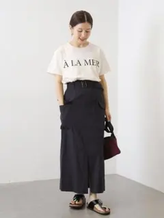 2024SS★美品★イエナ ラミーコットンペンシルロングスカート定価20900円のサムネイル