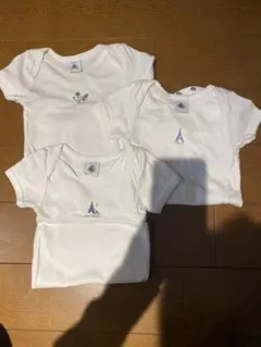 プチバトー　半袖ボディスーツ　3点セット　12m/74cm