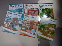 早稲アカ　Keyワーク＋定期テスト対策　中3　3教科セット(解答と解説付き)