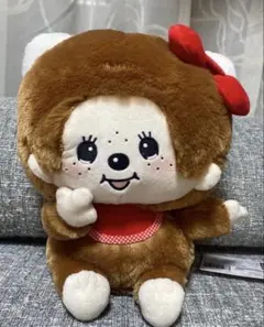 モンチッチ×ハローキティおそろいBIGぬいぐるみ　モンチッチ