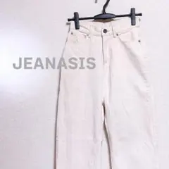 JEANASISジーナシス　 カジュアルパンツ　オフホワイト　ストレート　ワイド