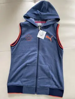Puma プーマ フード付きネイビー ベスト ゴルフウェア