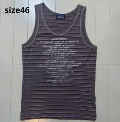 Y*u様 NICOLE CLUB FOR MEN　ストライプ タンクトップ　46のサムネイル
