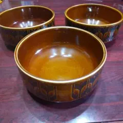 英国ヴィンテージ Denby デンビー ボウル 3個セット 1970年代 レトロ 英国ヴィンテージ Denby デンビー ボウル 3個セット 1970年代 レトロ