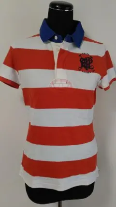 T1110 ポロ ラルフローレン 半袖ボーダーポロシャツ 綿100％ M