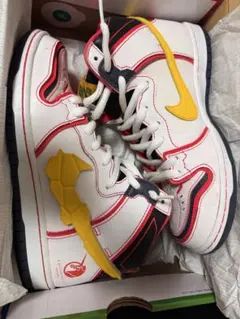 ハイカットスニーカー ホワイト/レッド/イエロー ガンダム ユニコーン