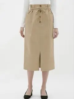 【新品未使用】GU レディース 膝丈 ベージュ タイト スカート LLサイズ