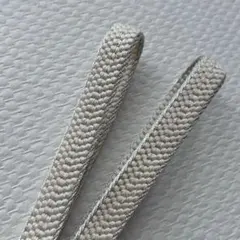 正絹 帯締め 白×シルバー　京組紐　フォーマル 和装小物　166 シンプル