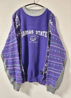 SWITCHING ニットxスウェットプルオーバー