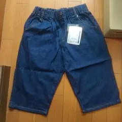 デニムハーフパンツ 150cmE体型ネイビー