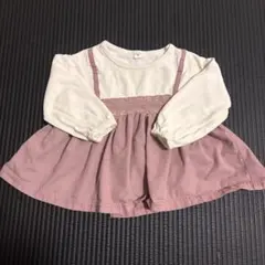 ベビー 長袖 カットソー 80cm ワンピース風