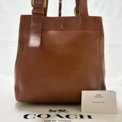 【美品】オールドコーチ 4157 トートバッグ レザー 本革 肩掛け 茶 通勤