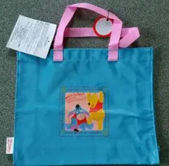 《少し訳あり》くまのプーさんトートバッグ　値下げ　ブルー