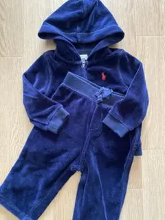 ラルフローレン ベロアパーカー×パンツセット 9M 70cm