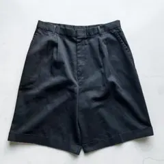 希少90's vintage ツータック ワイドバギー　ショーツ　黒　USA製のサムネイル