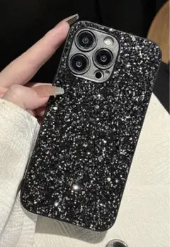 新品未開封 iPhone13 グリッターケース シルバー・ブラック