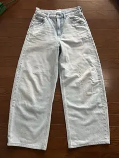 UNIQLO ジーンズ　ライトブルー　ワイドレッグデニム