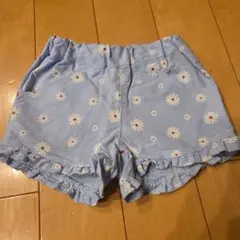 花柄フリル付きハーフパンツ 100cm