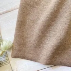 ◇ｍ■延長可能■ニット生地■⑬ストレッチ30スパンフライス　ブラウン杢◇