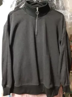 オーバーサイズ裏起毛スウェットハーフジップトレーナー ユニセックスタイプ