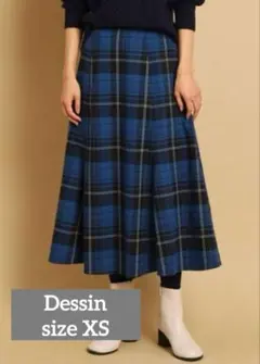 チェックスカート 冬