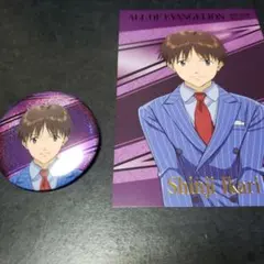 エヴァンゲリオン展 碇シンジ セット 缶バッジ ポストカード