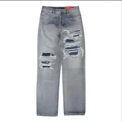 DIESEL 1955 Damage Straight Denim Pants