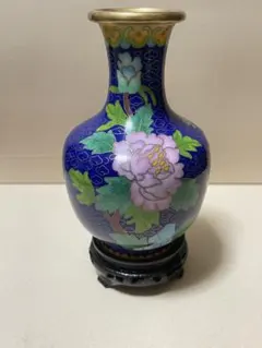 七宝焼 花瓶 2点セット 牡丹文様　銅胎珐琅 七宝焼 花瓶 2点セット 牡丹文様 銅胎珐琅 - メルカリ