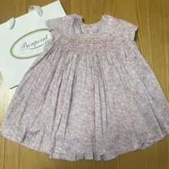 ⑨Bonpoint リバティ デュセス　スモッキングワンピース　3A