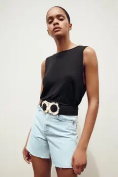 ザラ Z1975 HIGH WAIST デニム ショート パンツ