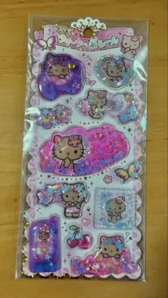 キラキラウォーターinシール サンリオ 日焼けキティ　ギャルキティ　ガングロ