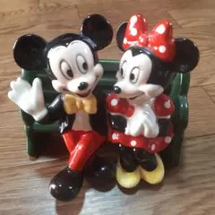 ディズニーランドミッキー&ミニー　陶器置物