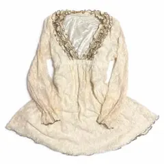 ワンピース アイボリー フレア レース 平成姫 フェアリーグランジ 森ガール