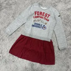 ミキハウスダブルビー B子ちゃん ドッキングワンピース