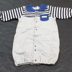 ストライプ柄ロンパース 50-70cm