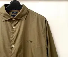ARMANI アルマーニ カジュアル 薄手 長袖シャツ M カーキのサムネイル