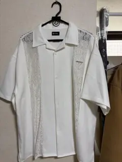 Subciety レース 半袖シャツ ホワイト L 未使用品