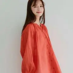 coca ビッグガーゼシャツ レッド サイズS 試着のみ