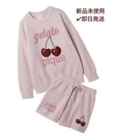 【新品】ジェラートピケ ベビモコチェリージャガードプルオーバー＆ショートパンツ