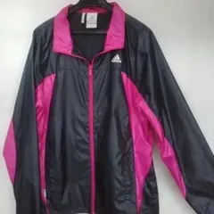 adidas CLIMA ジャケット 黒/ピンク　裏地メッシュ　LLですがLに