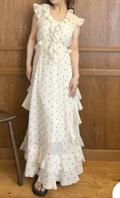 Jean Paul GAULTIER ドットレース ワンピース ホワイト 38 Jean Paul GAULTIER ドットレース ワンピース ホワイト 38 - メルカリ