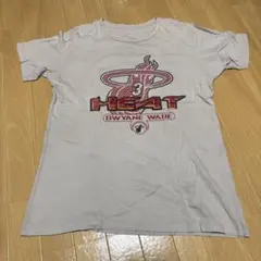 NBA HEATチーム　Ｔシャツ Ｌサイズ ベージュ　古着