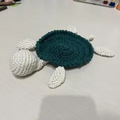 タートル　カメ　亀　コースター　かぎ針編み　はんどめいとハンドメイド