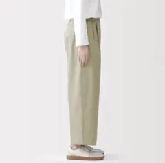 無印良品　婦人　高密度ツイル　ワイドテーパードパンツ