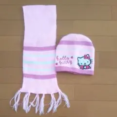 ハローキティ ニット帽 マフラー 2～3才